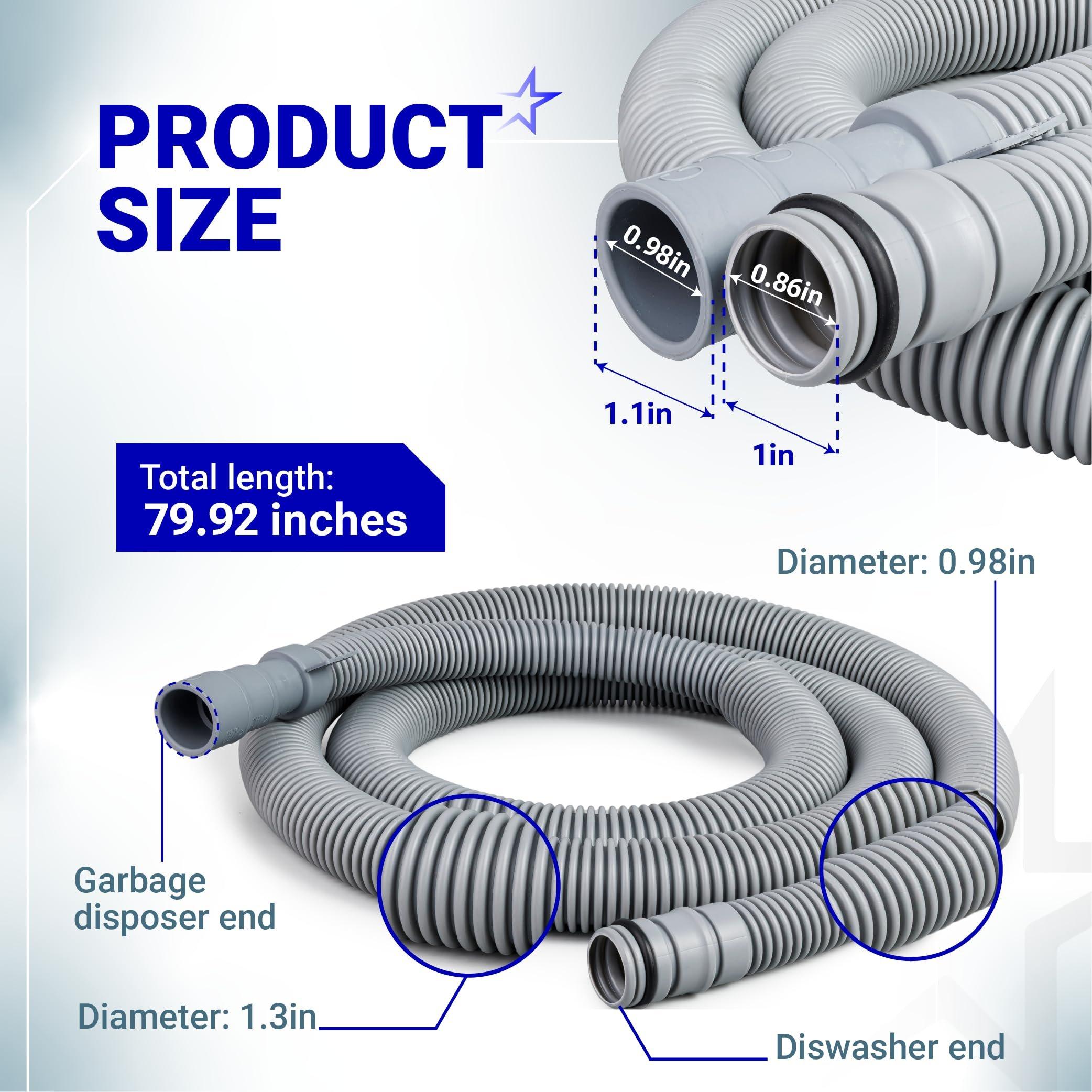 [NEW] BlueStars AEM74333104 AEM74333101 Dishwasher Drain Hose Assembly image 1