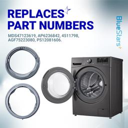 [NEW] BlueStars MDS47123619 Washer Door Seal with Extra Removal Tools thumbnail 2
