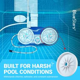 BlueStars C6/C-6 Large Wheel Replacement Parts – Compatible with Polaris 180 280 Tanktrax, VAC-Sweep 280 Pool Cleaners – Pack of 3 thumbnail 8