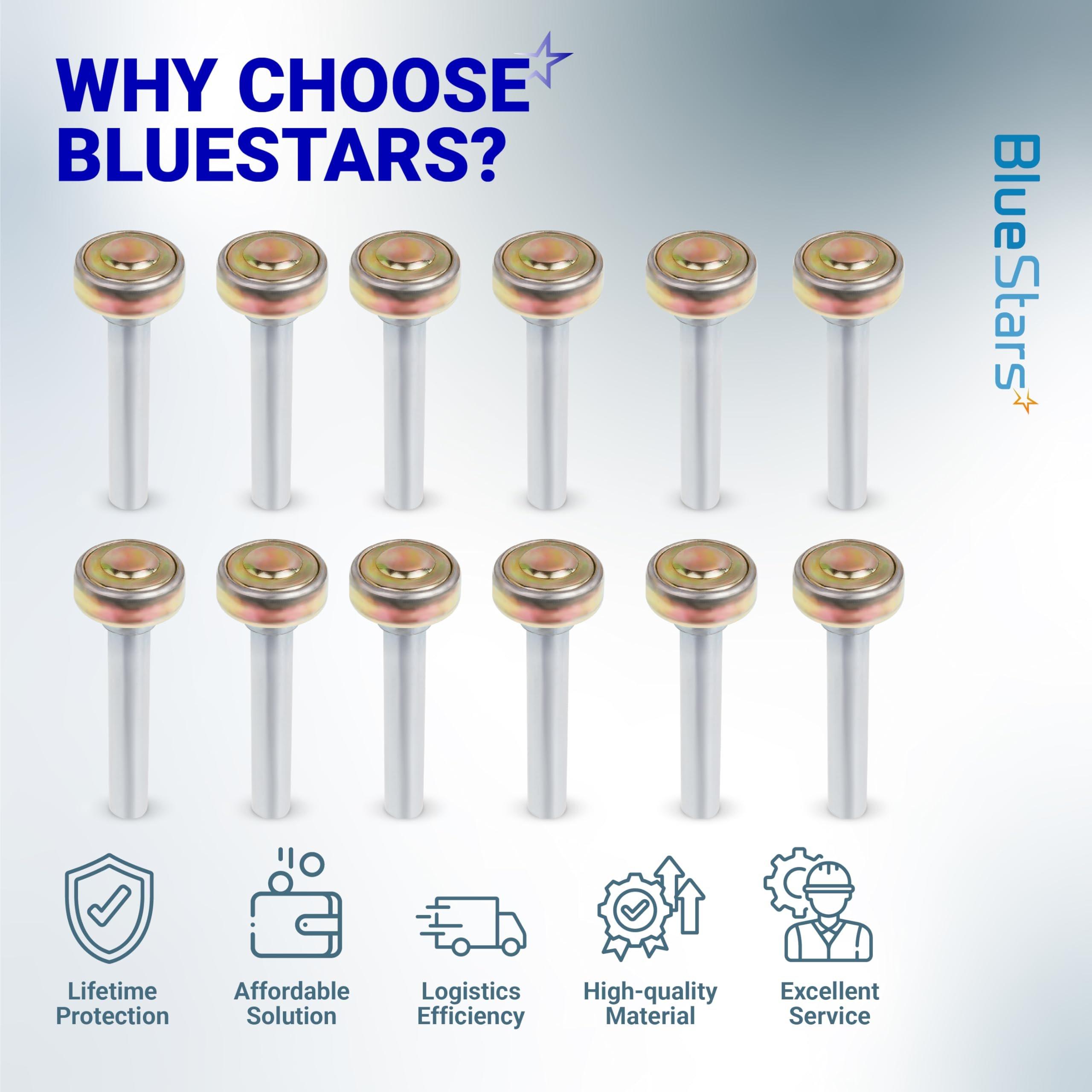 BlueStars 12 Pack Truck and Trailer Door Rollers Garage Door Rollers Hardware On Box Truck Rollup Door - Fit for 1" Track - 7/16'' Diameter x 2-3/4'' Long Rod image 8