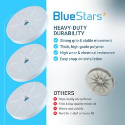 BlueStars C6/C-6 Large Wheel Replacement Parts – Compatible with Polaris 180 280 Tanktrax, VAC-Sweep 280 Pool Cleaners – Pack of 3 thumbnail 9