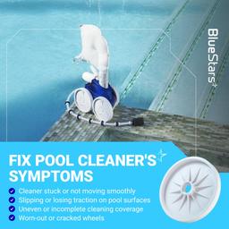 BlueStars C6/C-6 Large Wheel Replacement Parts – Compatible with Polaris 180 280 Tanktrax, VAC-Sweep 280 Pool Cleaners – Pack of 3 thumbnail 2