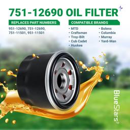 951-12690 LT4200 Oil Filter for MTD 751-12690 420cc Troy Bilt thumbnail 2