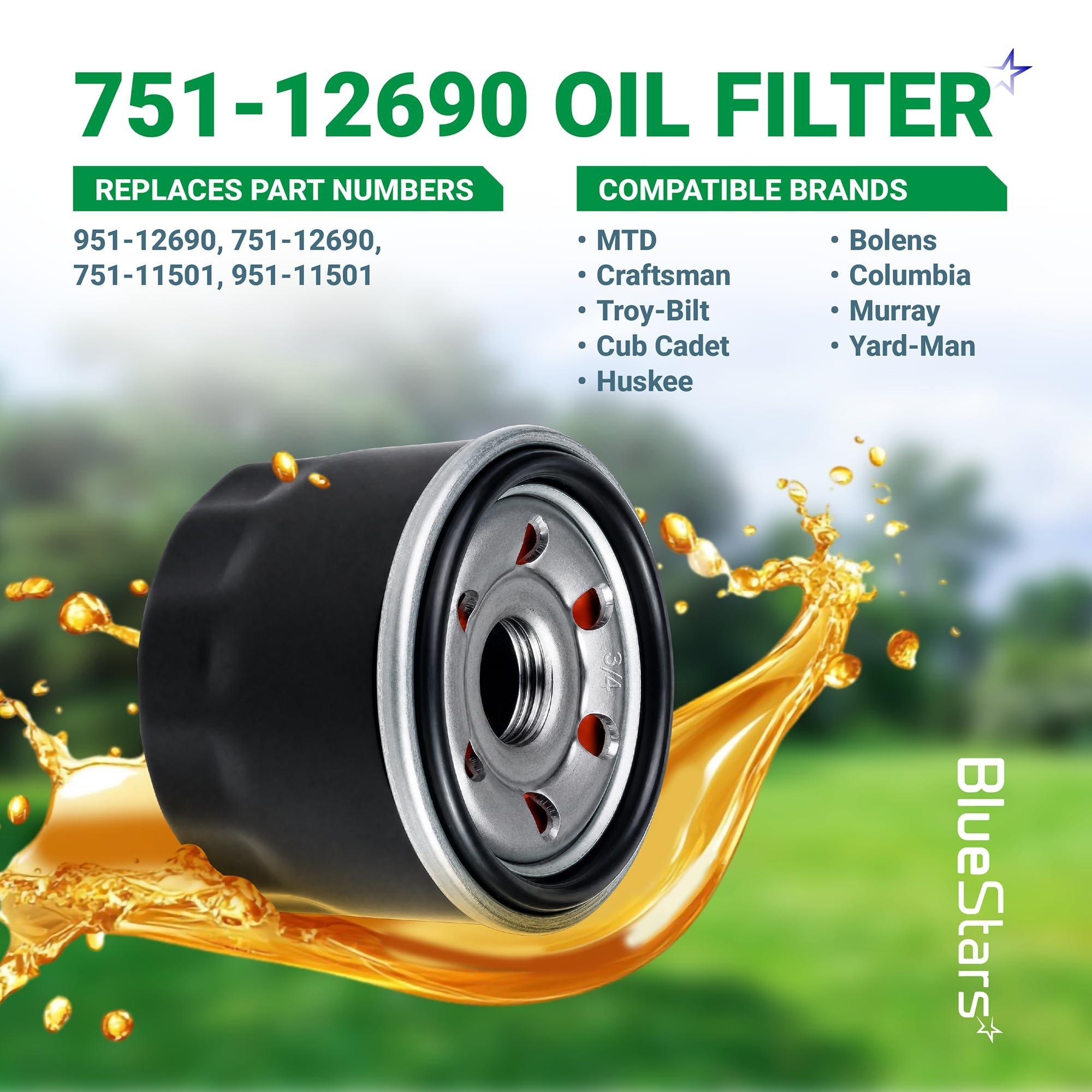 951-12690 LT4200 Oil Filter for MTD 751-12690 420cc Troy Bilt image 2