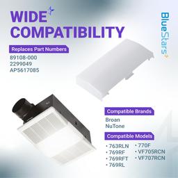 BlueStars 89108000 Bathroom Vent Fan Light Lens Cover – Fits Broan & NuTone 763RLN 769RF 770F VF705RCN VF707RCN – Replacement for 89108-000 AP5617085 thumbnail 4