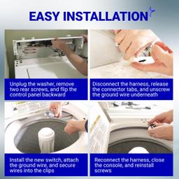 3355458 WP3355458 Washer Lid Switch Replacement by BlueStars – Compatible with Whirlpool & Kenmore Thin Twin Washing Machines – Replaces WP3355458 WP3355548VP PS11741198 AP2946951 thumbnail 7