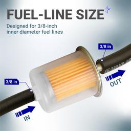 3/8" Universal Inline Fuel Filter (10-Pack) thumbnail 2