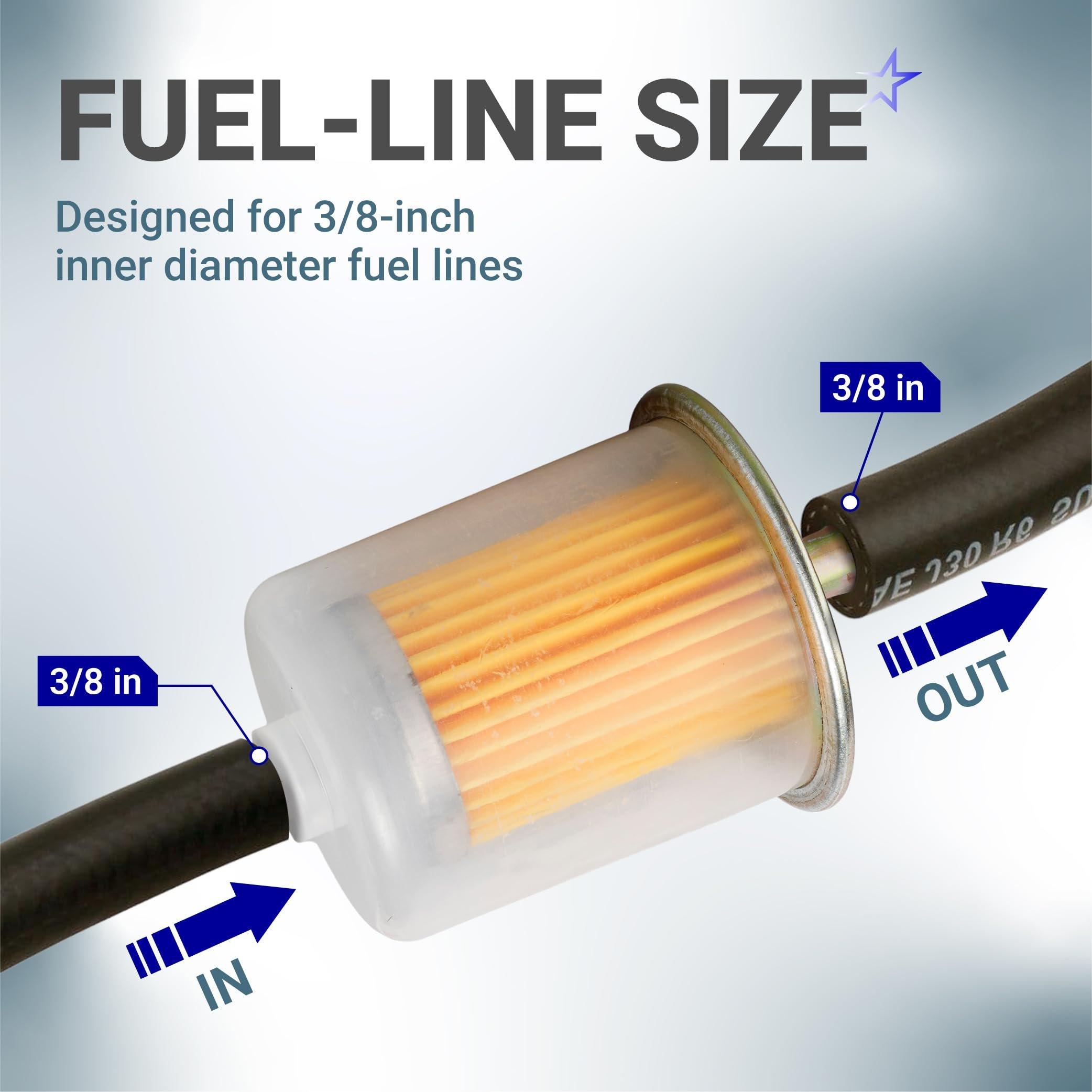3/8" Universal Inline Fuel Filter (10-Pack) image 2