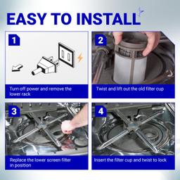 W10872845 Dishwasher Pump Filter Cup & WPW10463906 Screen Filter thumbnail 7
