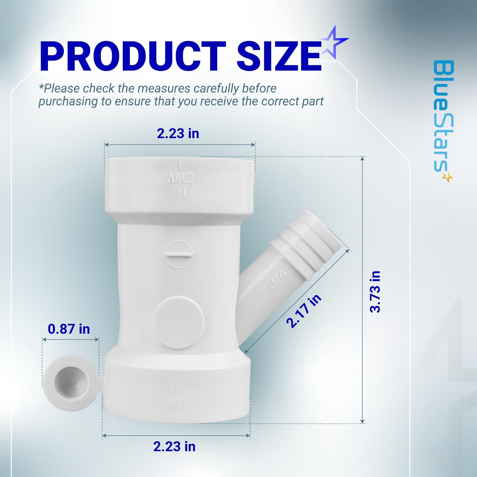 [NEW] BlueStars 212332 Condensate Drain Pipe 1-1/2" x 1-1/2" x 3/4" image 1
