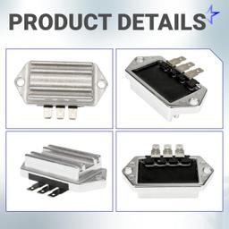 BlueStars Voltage Regulator Rectifier for Kohler 8-25 HP Engines with 15 Amp Alternators - Fits CH18S CH20 CH22 CH23 CH25 - Replaces 41 403 10-S 41 403 09-S 25 403 03-S John Deere AM102596 AM34738 thumbnail 6