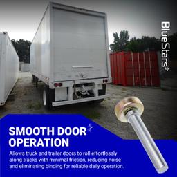 BlueStars 12 Pack Truck and Trailer Door Rollers Garage Door Rollers Hardware On Box Truck Rollup Door - Fit for 1" Track - 7/16'' Diameter x 2-3/4'' Long Rod thumbnail 2
