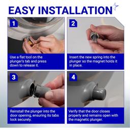 AGM73610701 Washer Magnetic Door Plunger Replacement - Compatible with LG WM3050 WM3170CW WM8000HA WM3770 WM3670HWA Kenmore Elite Washer and More thumbnail 5