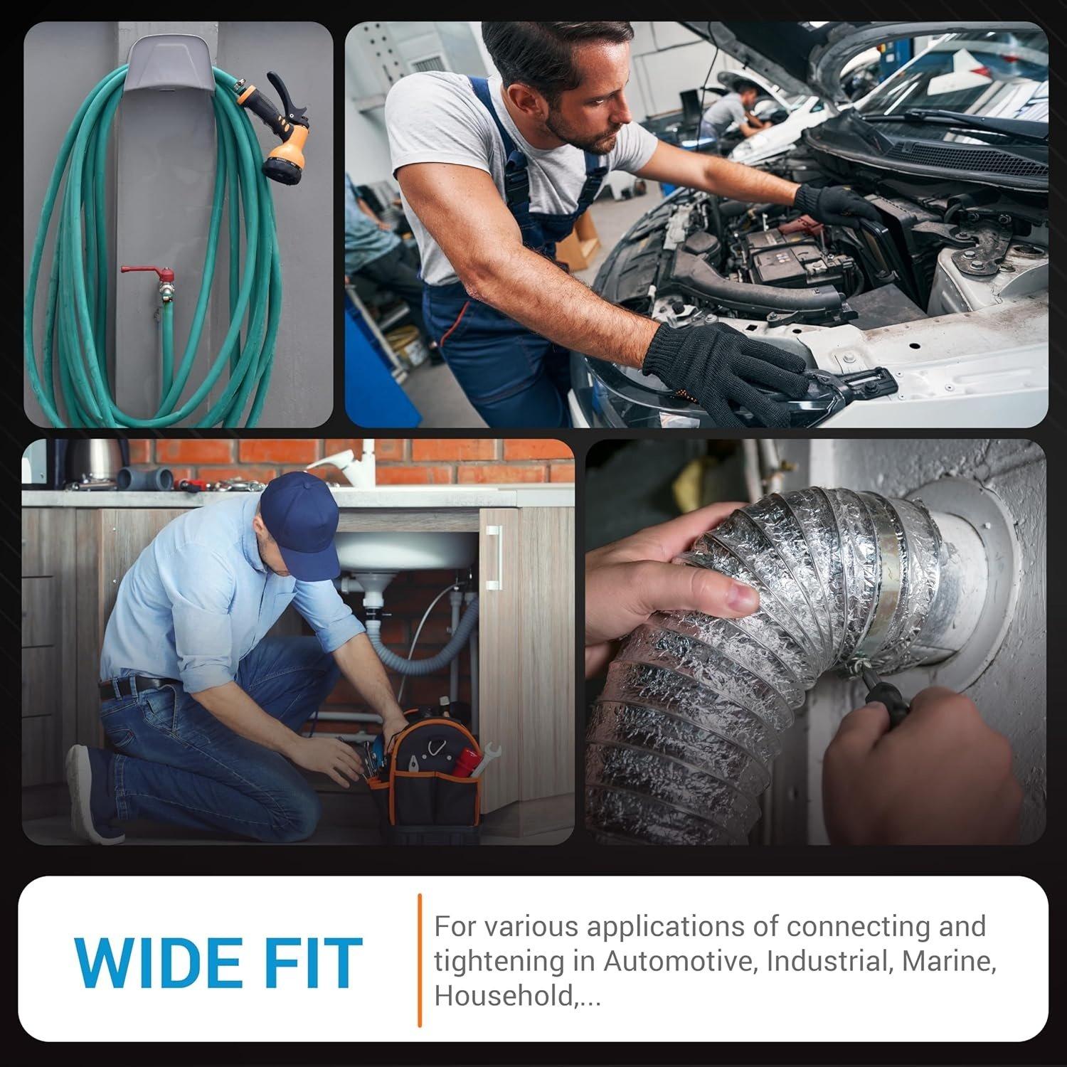 2.5" T-Bolt Hose Clamps with Working Range image 3