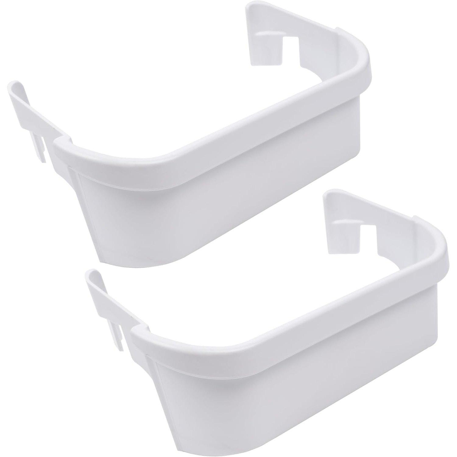 240351601 Refrigerator Freezer White Door Bin Side Shelf - Pack of 2 image 0