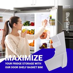 240351601 Refrigerator Freezer White Door Bin Side Shelf - Pack of 2 thumbnail 3