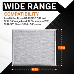 BPS1FA30 Aluminum Mesh Range Hood Filter - Pack of 3 thumbnail 5