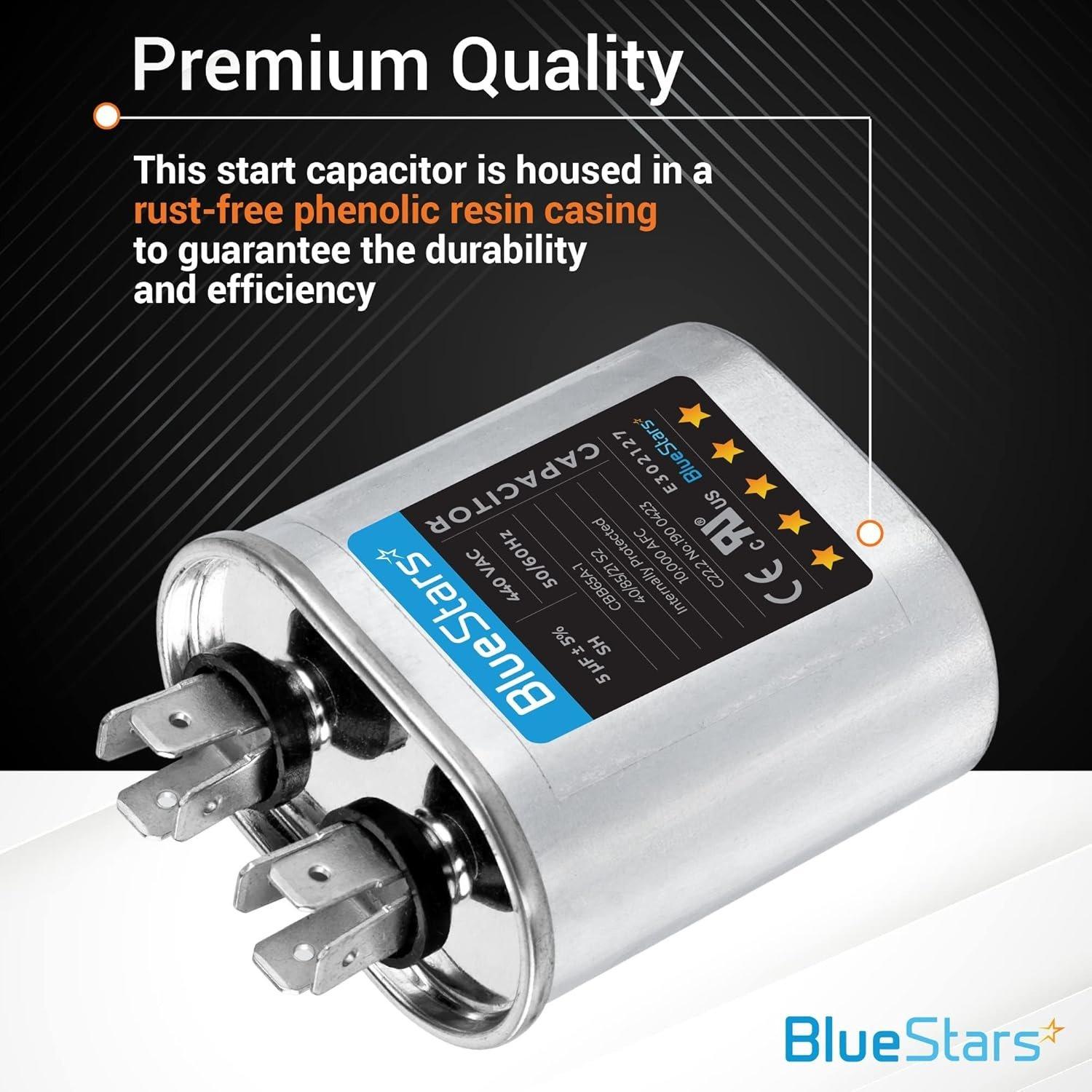5 uF/MFD ±5% 370-440 VAC Oval Run Start Capacitor image 1