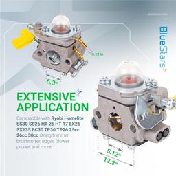308054043 CS26 CS30 Carburetor Kit For Ryobi thumbnail 4