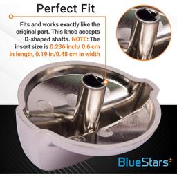 WB03T10325 Range Metal Knob thumbnail 2
