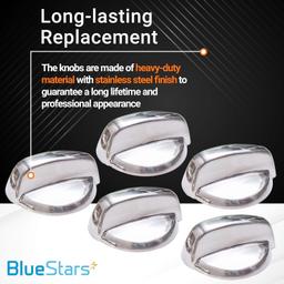 WB03T10284 Range Stove Oven All Metal Control Knob - Pack of 5 thumbnail 1