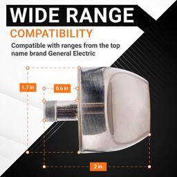 WB03X32194 Range Burner Control Dial Knob - Pack of 5 thumbnail 2