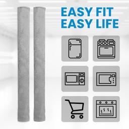 Silver Door Handle Covers Set of 5-4 PCS Fridge Handle Cover & 1 Microwave Handle Cover thumbnail 2