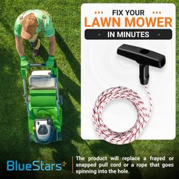 Recoil Starter Rope 10-Meter Pull Cord with 4 Pieces Starter Handle thumbnail 1