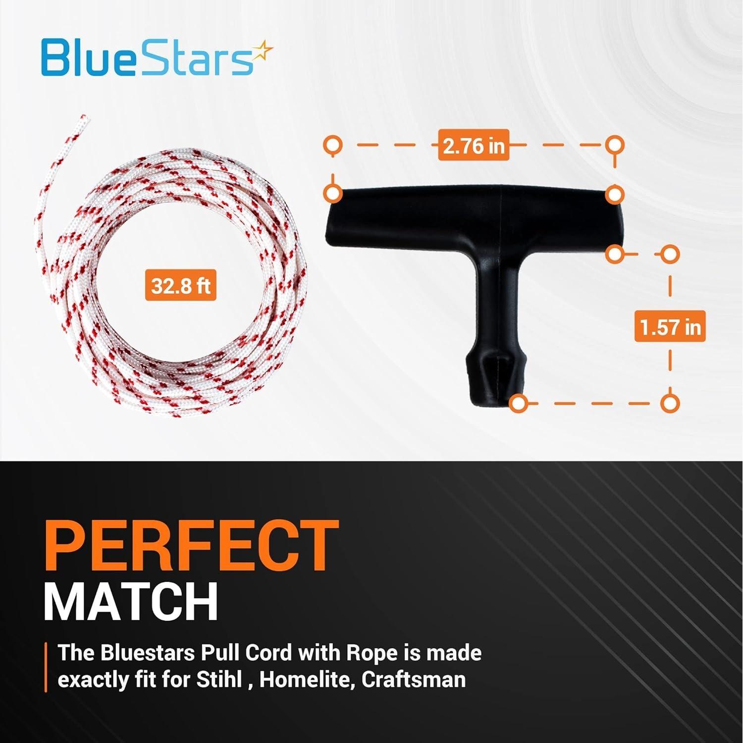 Recoil Starter Rope 10-Meter Pull Cord with 4 Pieces Starter Handle image 4