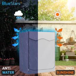 W27”x D33”x H39” Washing Machine Cover For Front-load Washer/Dryer (Silver) thumbnail 5