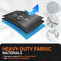 W27”x D33”x H39” Washing Machine Cover For Front-load Washer/Dryer (Silver) thumbnail 6