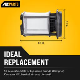 W10872845 Dishwasher Pump Filter Cup thumbnail 6