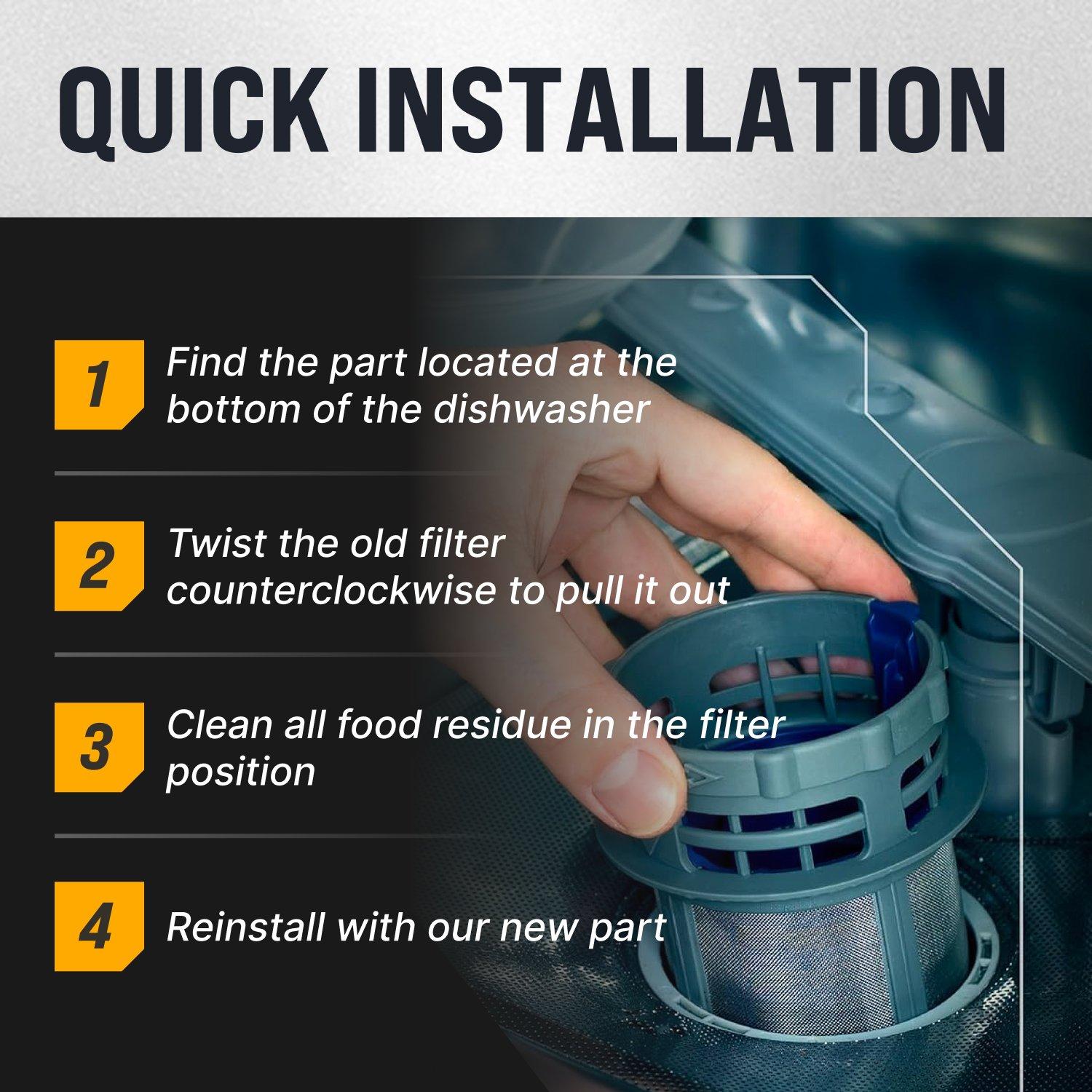 W10872845 Dishwasher Pump Filter Cup image 3