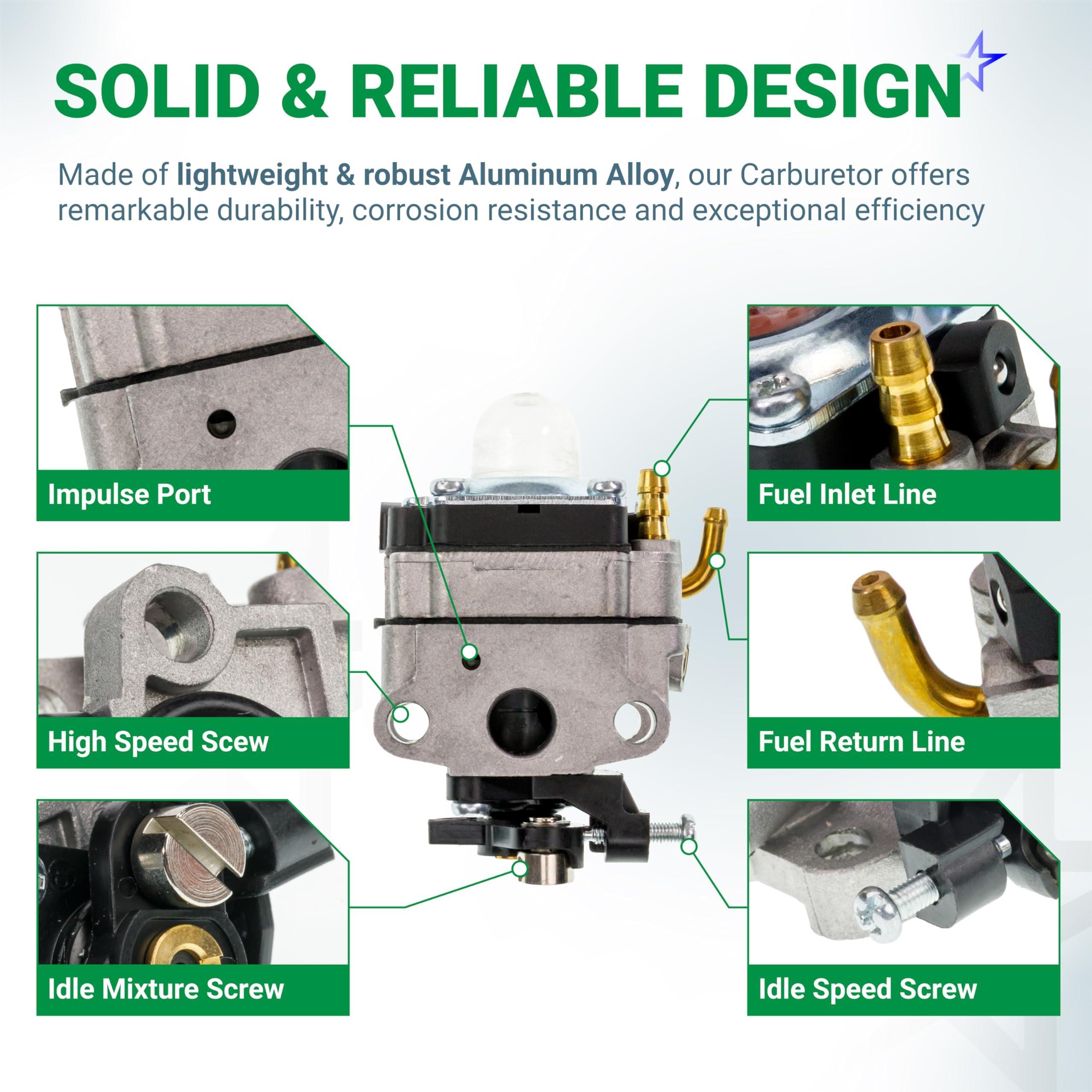 309375002 Carburetor Kit - Compatible with Ryobi & Homelite 30cc 4-Cycle Engines 309370002 985624001 Ryobi S430 C430 X430 RY34421 RY34441 RY34425 RY34445 RY34001 RY13016 String Trimmers image 5