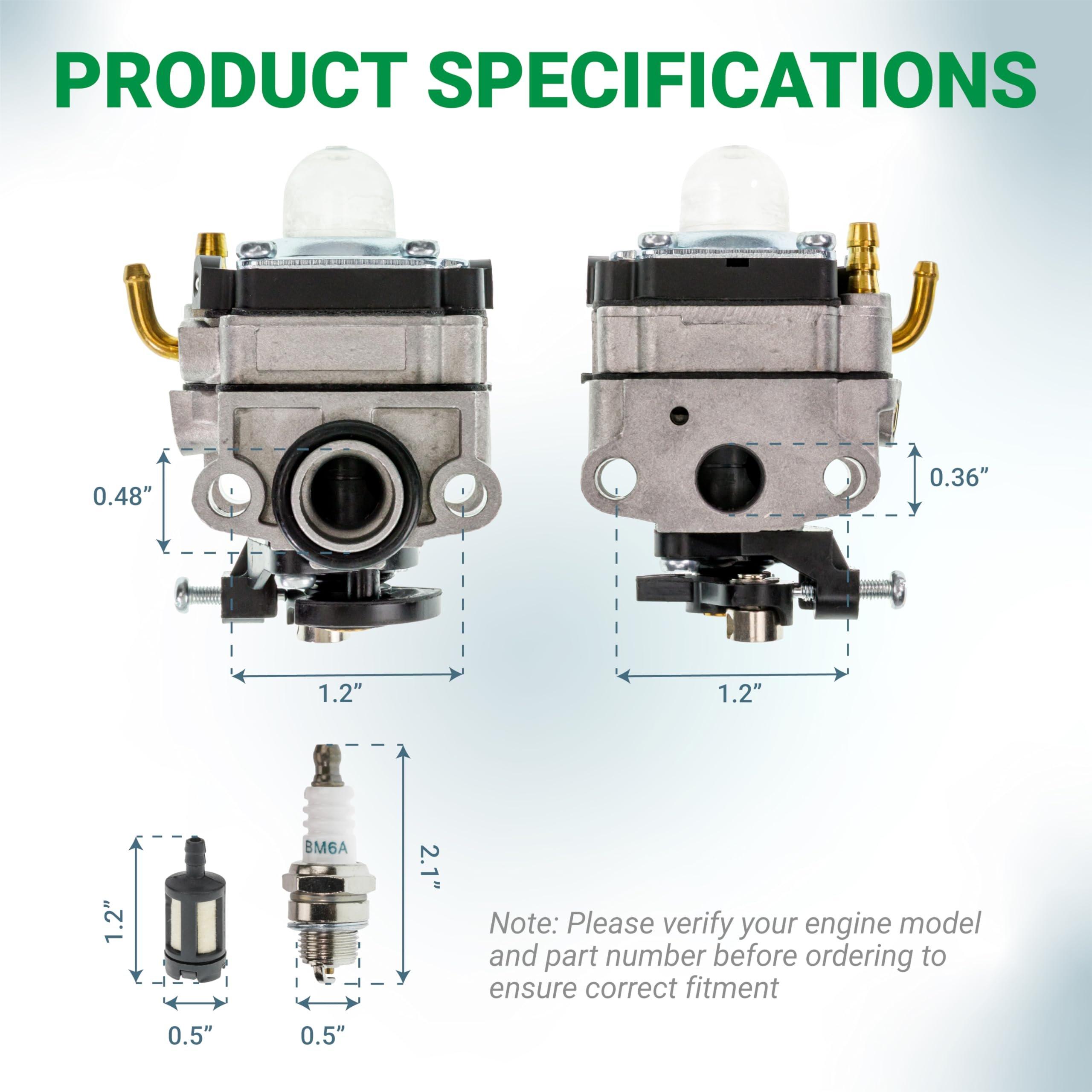 309375002 Carburetor Kit - Compatible with Ryobi & Homelite 30cc 4-Cycle Engines 309370002 985624001 Ryobi S430 C430 X430 RY34421 RY34441 RY34425 RY34445 RY34001 RY13016 String Trimmers image 3
