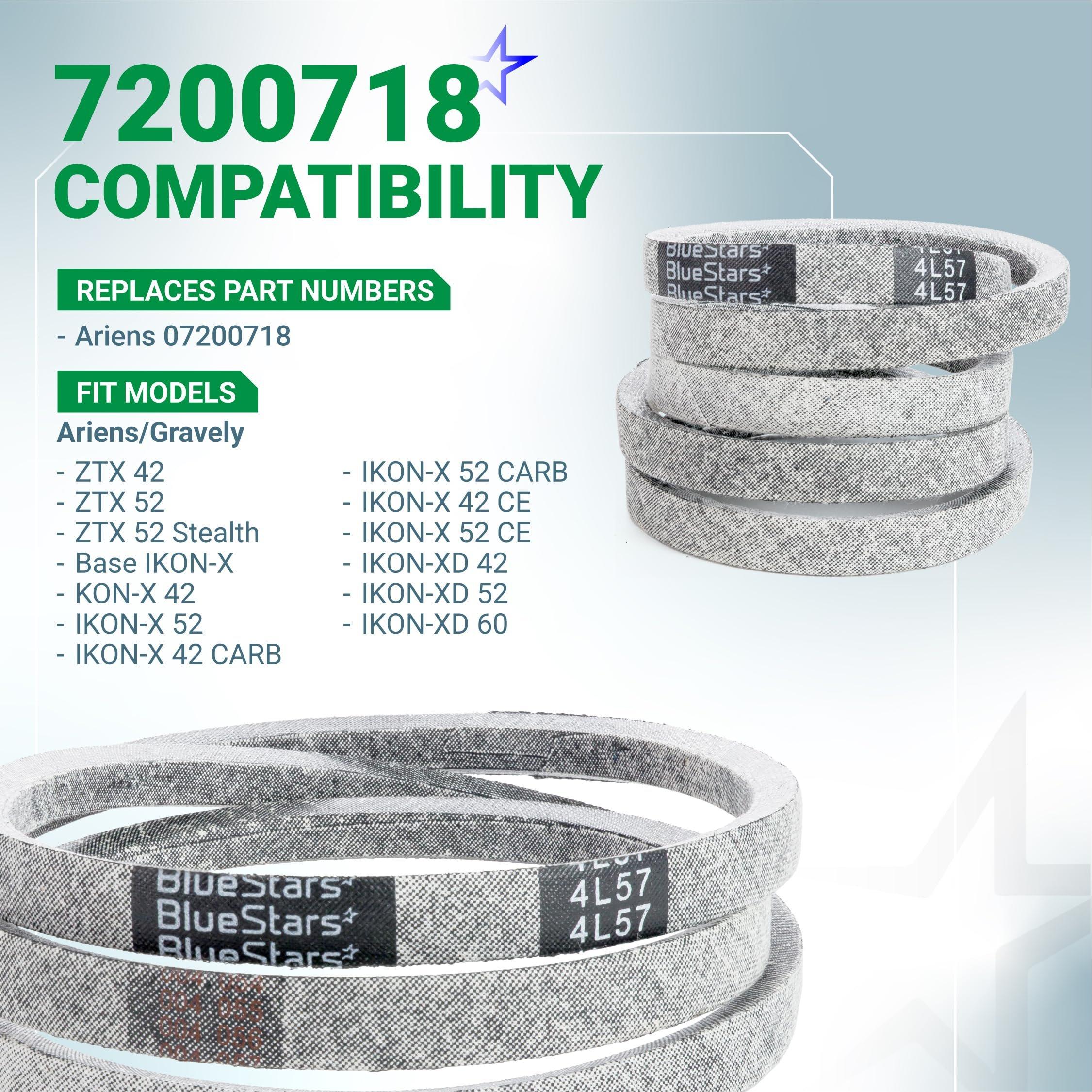 7200718 Mower Drive Belt - V-Belt Fits Ariens ZTX 42, ZTX 52, IKON-XD 52, IKON-XD 60 CARB Zero Turn Mower | 1/2" x 57" image 2