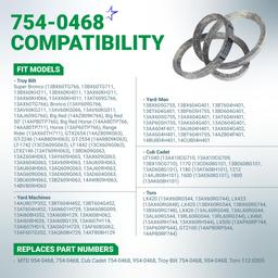 754-04043 Mower Drive Belt Replacement - Fits MTD 954-0468 Troy Bilt Bronco Cub Cadet Yard Machines Huskee 112-0305 Toro LX425 LX500 LX460 LX420 LX426 LX423 | 5/8" x 42" thumbnail 2