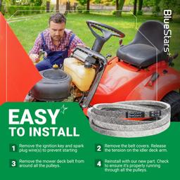 754-04033 Deck Belt - for Cub Cadet LT1046 RZT S42 RZT L42 754-04033 MTD Troy Bilt Lawn Mower 754-04033A OCC-754-04033 954-04033A | 1/2” x 118” thumbnail 9