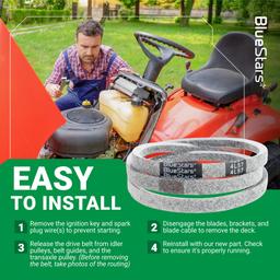 7200718 Mower Drive Belt - V-Belt Fits Ariens ZTX 42, ZTX 52, IKON-XD 52, IKON-XD 60 CARB Zero Turn Mower | 1/2" x 57" thumbnail 9