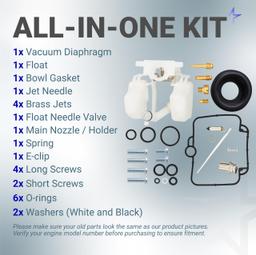 Carburetor Carb Rebuild Repair Kit for Polaris Sportsman 500 4x4 HO 2001-2005 2010-2012 thumbnail 1