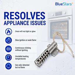 WB2X9154 XL44 Oven Igniter for GE Gas Range Oven Broiler XL44 Round Style Igniter Replacement 120V Model Not Universal - Replace WB13K10027 WB13K (3-1/2 Inches 120V 2.5-3.0 A) thumbnail 8