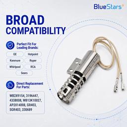 WB2X9154 XL44 Oven Igniter for GE Gas Range Oven Broiler XL44 Round Style Igniter Replacement 120V Model Not Universal - Replace WB13K10027 WB13K (3-1/2 Inches 120V 2.5-3.0 A) thumbnail 2