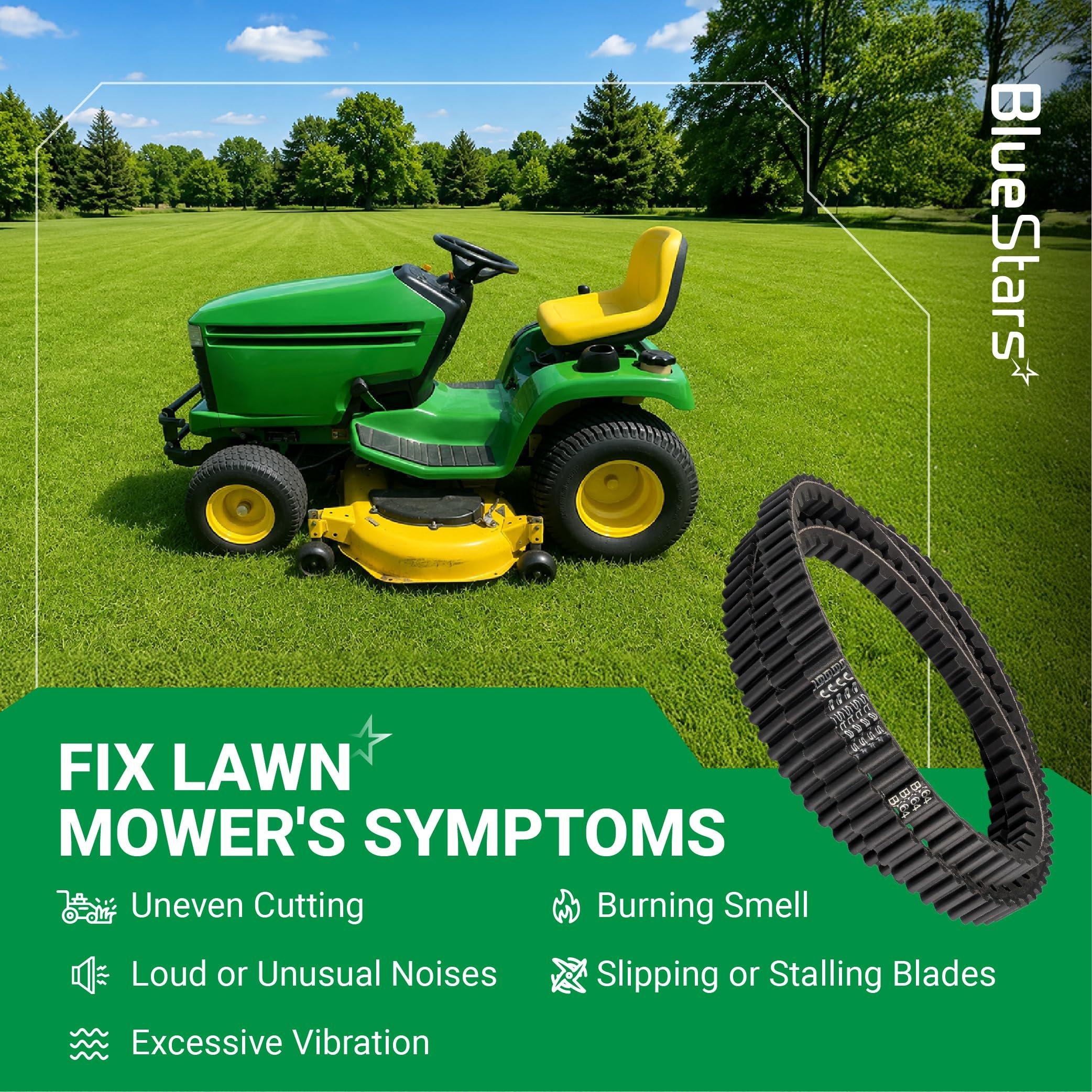 BlueStars M118684 M143019 M144677 Mower Deck Belt - Compatible with J-Deere LX255, LX277, LX279, LX288, LX277AWS, LX280, LX289 with 42C 48" 52" Deck, GT242, GT262 GT275 - Cogged Belt 5/8" x 64" image 7