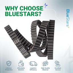 BlueStars M118684 M143019 M144677 Mower Deck Belt - Compatible with J-Deere LX255, LX277, LX279, LX288, LX277AWS, LX280, LX289 with 42C 48" 52" Deck, GT242, GT262 GT275 - Cogged Belt 5/8" x 64" thumbnail 10
