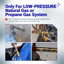 3/8 Inch Natural Gas Quick Connect Fittings - LP Propane Hose Quick Disconnect Assembly Set for Low Pressure Propane or Natural Gas Systems RV Grills Heaters thumbnail 6