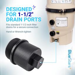 190030 Pentair Filter Drain Plug Cap Assembly Replacement with O-Ring - Compatible with Pentair Clean & Clear Plus, FNS Plus, Quad DE - Durable Pool Drain Plug Cap for Pool and Spa Filter thumbnail 6