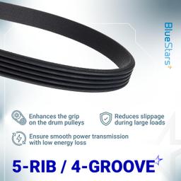 2-Pack of WE12X27300 Washer Drive Belt Compatible with GE Washer GUD24ESSM1WW GUD27ESPM1DG GUD27ESSM0WW Replaces 4587578 AP6328196 PS12342956 EAP12342956 253C1275P001 5PJ587SJ161 thumbnail 7