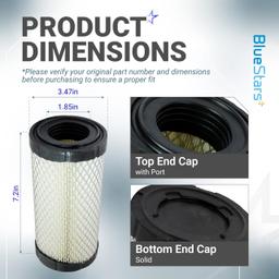 Air Filter 11013-1290 11013-7029 11013-7048 Replacement for Kawasaki Mule/Donaldson P822686 / John Deere M113621 MIU10783 / Kubota 6A10082630 / Kohler 25 083 02-S/WIX 46449 (2-Pack) thumbnail 1