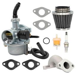 AT125 Carburetor Kit for Coleman Powersports ATV AT125-B AT125-EX AT125-UT 125cc Quad Carb Replacement Part with Air Filter, Fuel Filter, Intake Pipe, Spark Plug, Fuel Line, Clamps, Gaskets thumbnail 0