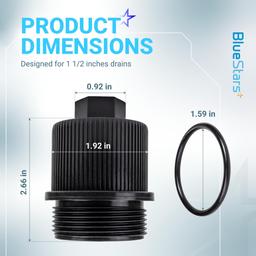 190030 Pentair Filter Drain Plug Cap Assembly Replacement with O-Ring - Compatible with Pentair Clean & Clear Plus, FNS Plus, Quad DE - Durable Pool Drain Plug Cap for Pool and Spa Filter thumbnail 1